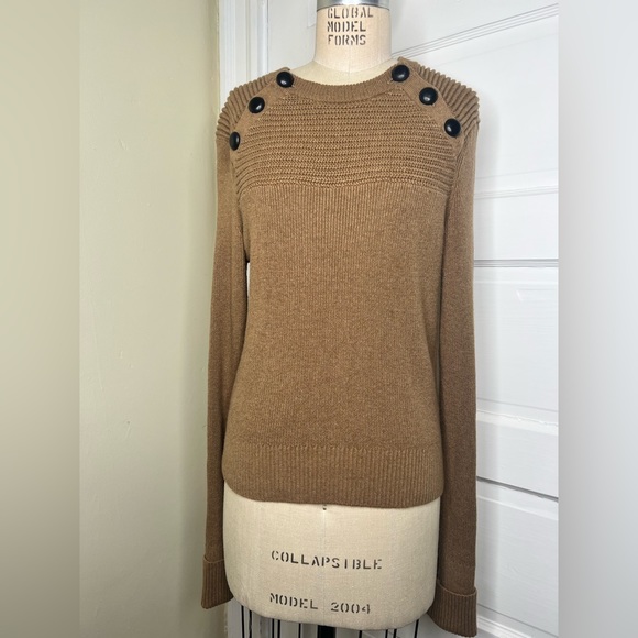 Isabel Marant Etoile Koyle sweater 42 L camel crew sweater caramel wool jumper - Picture 3 of 12